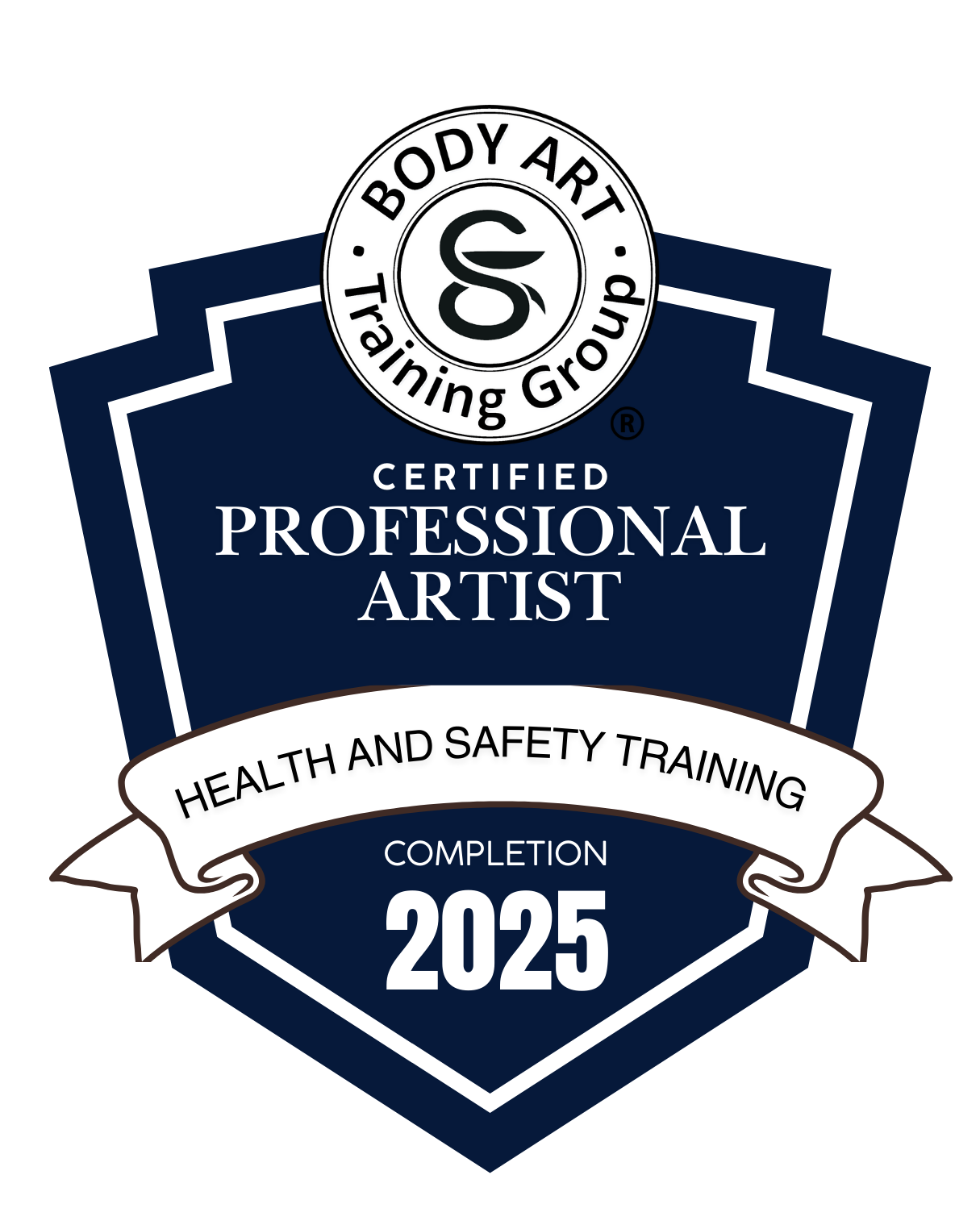 Professional Body Artist Bloodborne Pathogens Training Badge
